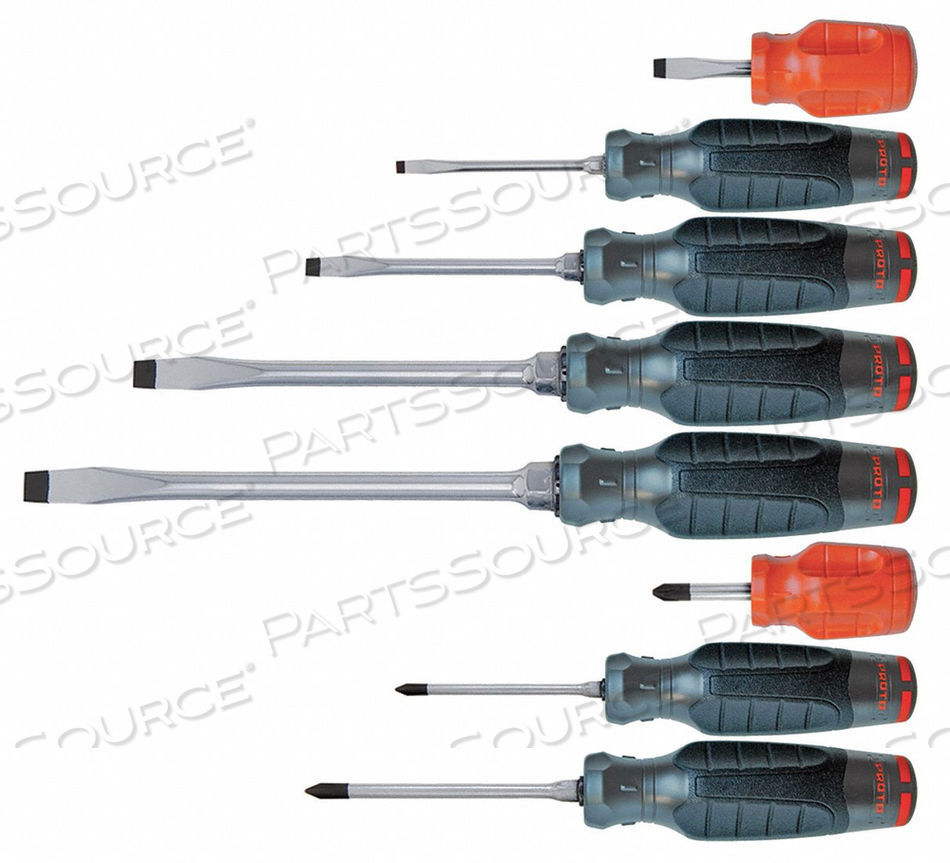 SCREWDRIVER SET SLOTTED/PHILLIPS 8 PC 