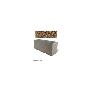 CONCRETE OUTDOOR PLANTER W/FORKLIFT KNOCKOUTS, 72"LX24"W X 30"H RECTANGLE TAN RIVER ROCK by Bohlmann