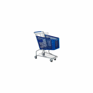 BLUE PLASTIC SHOPPING CART 3.5 CU. FOOT CAPACITY by Versacart Systems, Inc.