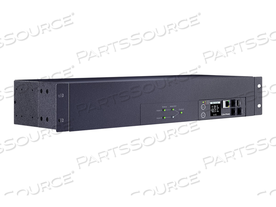 SWITCHED ATS PDU44007, POWER DISTRIBUTION UNIT (RACK-MOUNTABLE), AC 200, 240 V, 1-PHASE, ETHERNET, SERIAL, INPUT: 2 X NEMA L6-30P, OUTPUT CO by CyberPower SWITCHED ATS PDU44007, POWER DISTRIBUTION UNIT (RACK-MOUNTABLE), AC 200, 240 V, 1-PHASE, ETHERNET, SERIAL, INPUT: 2 X NEMA L6-30P, OUTPUT CO by CyberPower