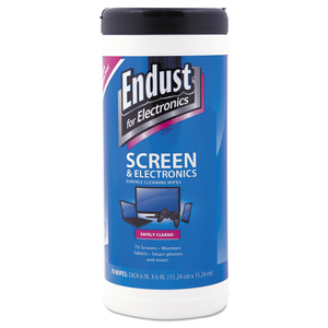 ANTISTATIC CLEANING WIPES, PREMOISTENED, 5 X 7, CLEAN SCENT, 70/CANISTER by Endust