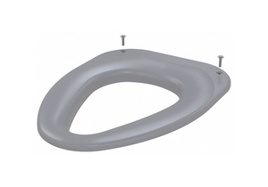 SEAT COVER ELONGATED CLOSED FRONT GRAY by Whitehall Bestcare