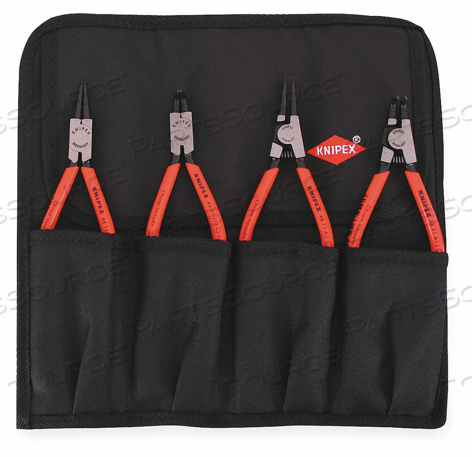RETAINING RING PLIER SET 0 90 DEG 4 PC by Knipex RETAINING RING PLIER SET 0 90 DEG 4 PC by Knipex