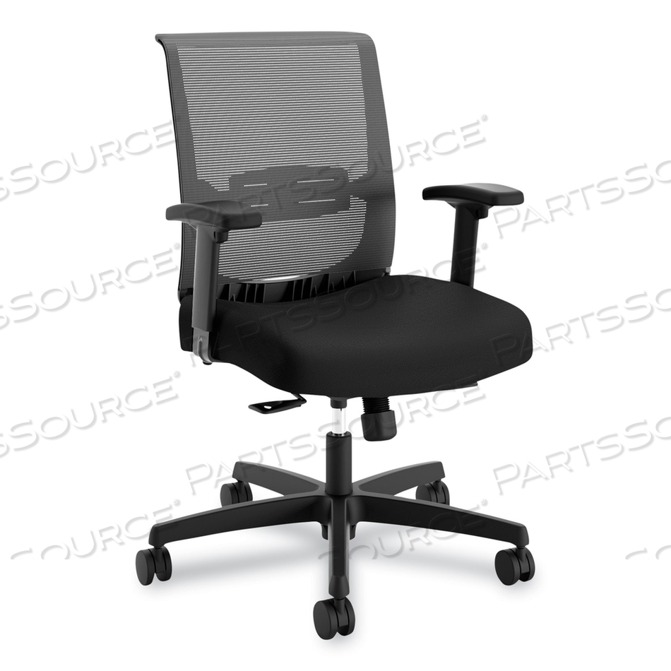 CONVERGENCE MID-BACK TASK CHAIR, SYNCHRO-TILT AND SEAT GLIDE, SUPPORTS UP TO 275 LB, BLACK 