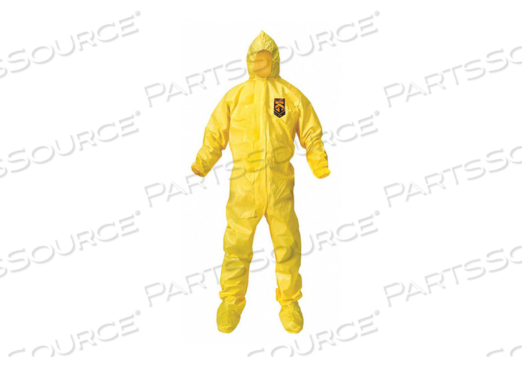HOODED COVERALL W/BOOTS YELLOW XL PK12 by Kimberly-Clark Corporation