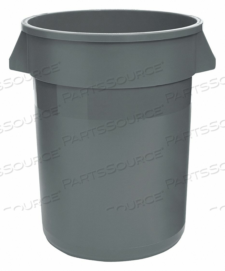 GRAINGER TRASH CAN, ROUND, GRAY, 55 GAL CAPACITY, 24 IN WD/DIA, 33 IN HT by Tough Guy
