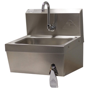 HAND SINK, ADVANCE TABCO, 1 GPM FLOW RATE, SPLASH, 14 IN X 10 IN BOWL SIZE, 5 IN BOWL DP, 20 GA, IPS by Advance Tabco