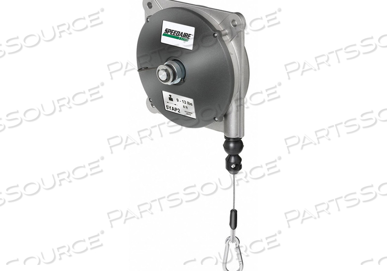 TOOL BALANCER, PRODUCT TYPE TOOL BALANCER, FOR TOOL WEIGHING 9.00 TO 13.00 LB, MAXIMUM TOOL WEIGHT 13 LB, MINIMUM TOOL WEIGHT 9 LB, CABLE LE by Speedaire TOOL BALANCER, PRODUCT TYPE TOOL BALANCER, FOR TOOL WEIGHING 9.00 TO 13.00 LB, MAXIMUM TOOL WEIGHT 13 LB, MINIMUM TOOL WEIGHT 9 LB, CABLE LE by Speedaire