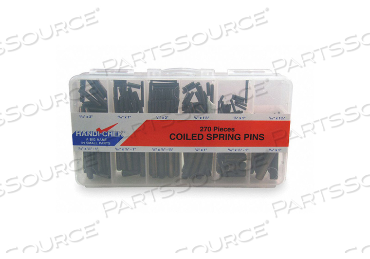 COILED SPRING PIN ASST STD PLAIN 270 PC by ITW