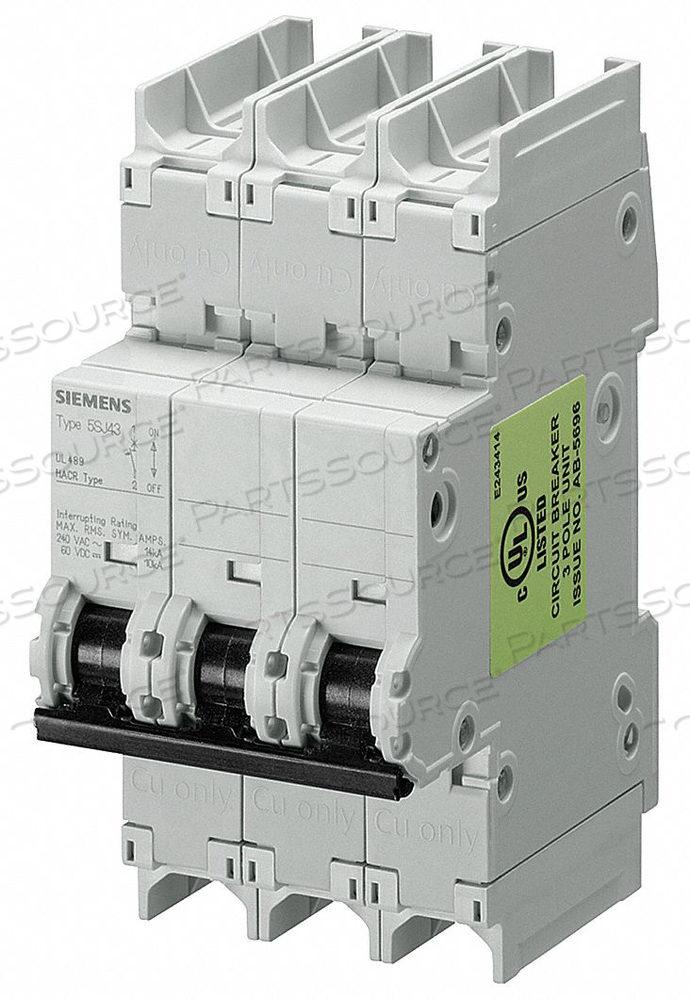 MINI CIRCUIT BREAKER 30A 3 POLES D 240V by Siemens MINI CIRCUIT BREAKER 30A 3 POLES D 240V by Siemens
