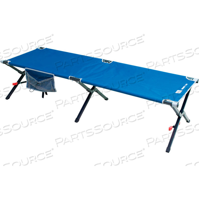 RIO GEAR SMART CAMPING COT COOL BLUE 300 LBS CAPACITY 76"W X 26"D X 17-1/3"H 