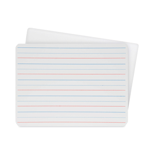 TWO-SIDED RED AND BLUE RULED DRY ERASE BOARD, 12 X 9, RULED WHITE FRONT, UNRULED WHITE BACK, 24/PACK by Flipside Products Inc