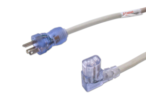 POWER CORD, 8 FT, 15 A, 125 V, 14 AWG, NEMA 5-15P TO IEC 320-C13 RIGHT ANGLE, HOSPITAL GRADE by Approved Vendor