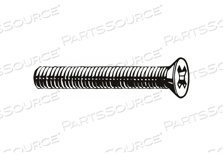 MACHINE SCREW, M5 THREAD SIZE, 6 MM LG, 18-8 STAINLESS STEEL, PLAIN, FLAT, PHILLIPS, METRIC by Fabory MACHINE SCREW, M5 THREAD SIZE, 6 MM LG, 18-8 STAINLESS STEEL, PLAIN, FLAT, PHILLIPS, METRIC by Fabory