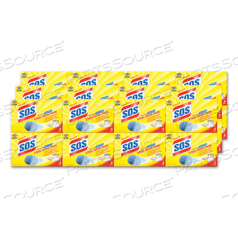 STEEL WOOL SOAP PAD, STEEL by S.O.S