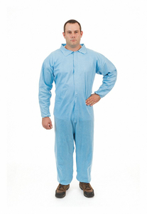DISPOSABLE COVERALL BLUE XL PK25 by International Enviroguard