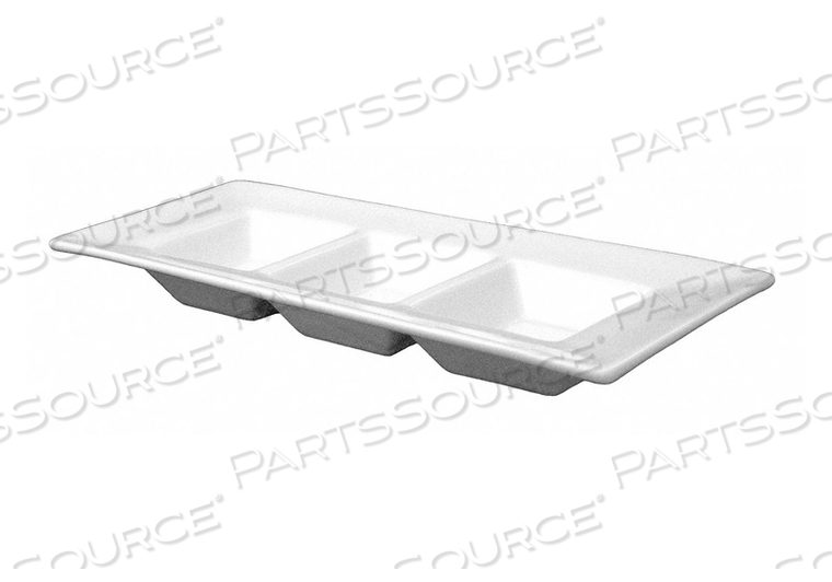 SAUCE PLATE 3-COMPARTMENT 1 OZ WHT PK24 by ITI