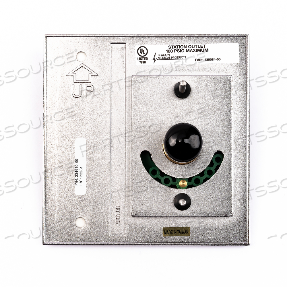 QUICK CONNECT OXYGEN WALL/CEILING OUTLET, GREEN 