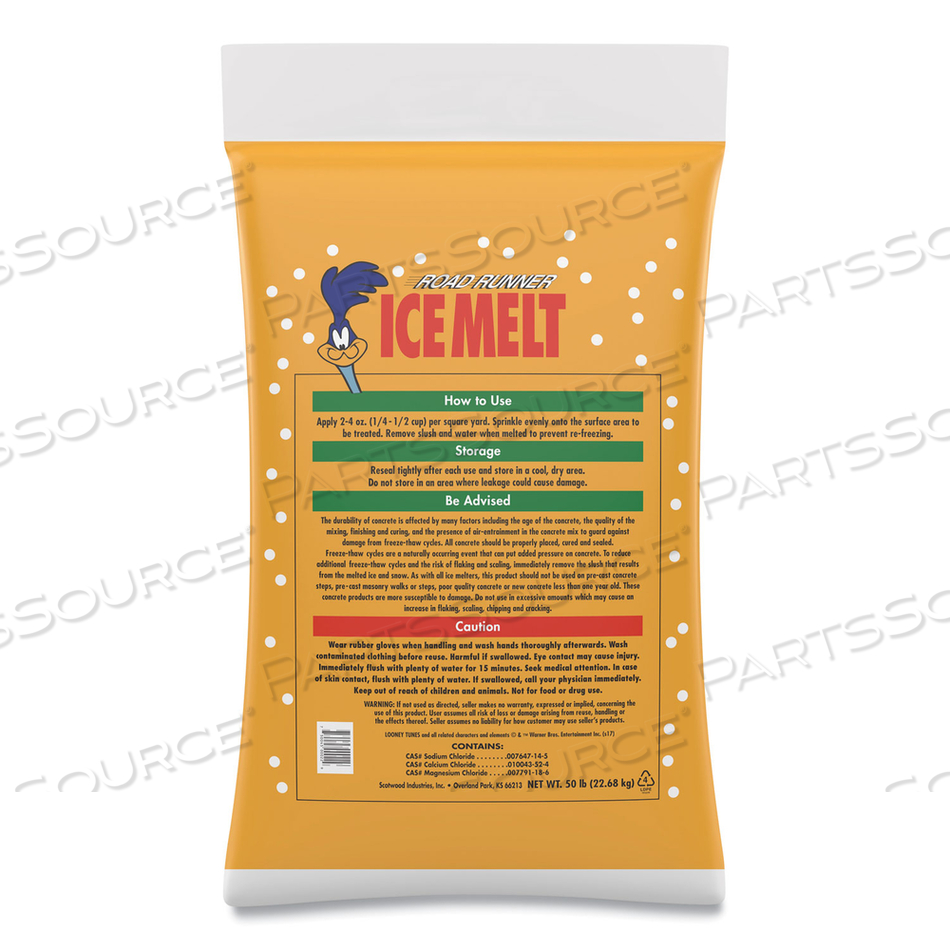 ROAD RUNNER ICE MELT, 50 LB BAG 