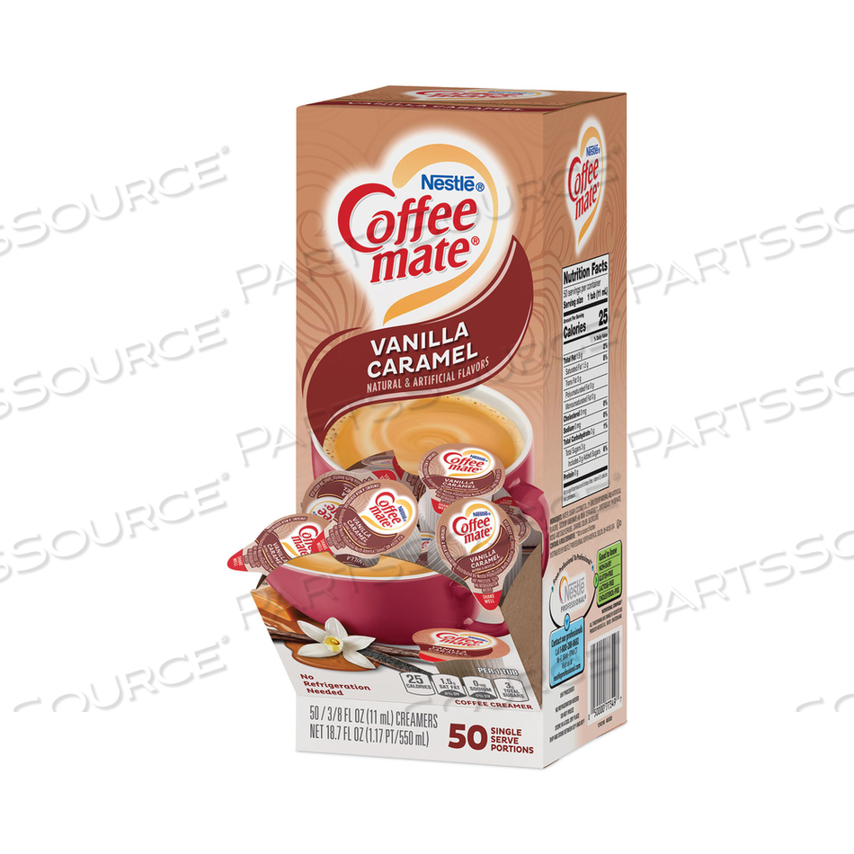 LIQUID COFFEE CREAMER, VANILLA CARAMEL, 0.38 OZ MINI CUPS by Coffee-Mate