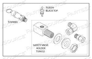 SAFETY VALVE HOLDER KIT, 40 PSI 