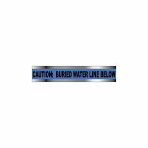 DETECTABLE UNDERGROUND WARNING TAPE - CAUTION BURIED WATER LINE BELOW - 3"W by National Marker Company