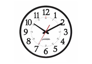 WIRELESS ANALOG CLOCK, THERMOPLASTIC CASE, BLACK by Primex Wireless Inc.