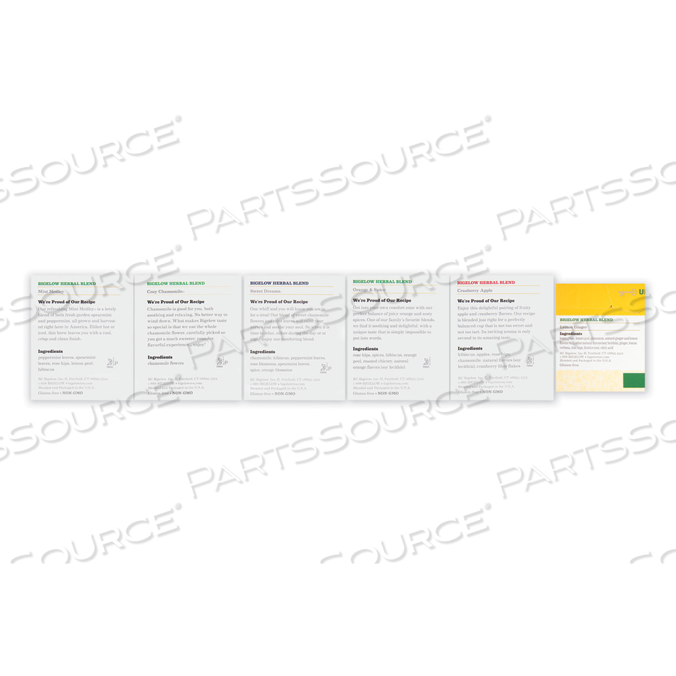 ASSORTED TEA PACKS, SIX FLAVORS by Bigelow