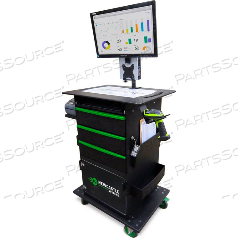 QC SERIES MOBILE POWERED WORKSTATION, STANDARD POWER PACKAGE, 100AH BATTERY 