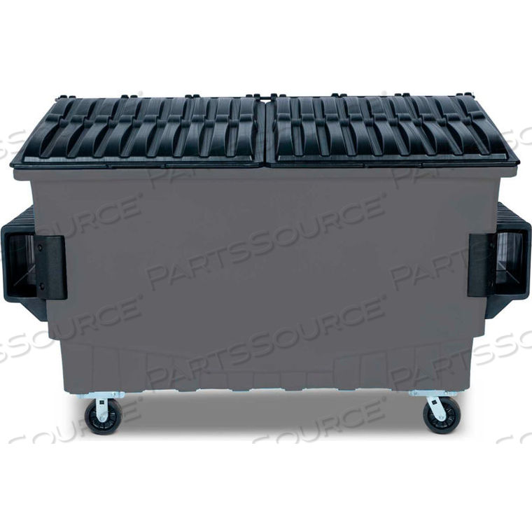 2 CUBIC YARD FRONT LOADING DUMPSTER W/ BUMPERS, GRAY by Toter