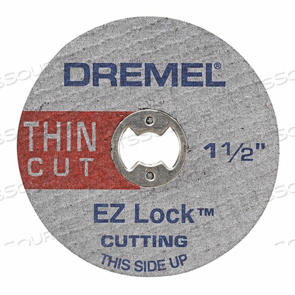 EZ LOCK THIN CUT WHEEL, MOUNTING TYPE UNMOUNTED, MANDREL TYPE EZ LOCK, MATERIAL APPLICATION CUTTING, MAX. SPEED 35,000 RPM, WHEEL DIAMETER 1 by Dremel