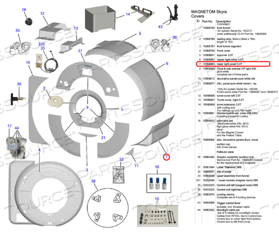 LOWER RIGHT COVER 3.0T by Siemens Medical Solutions
