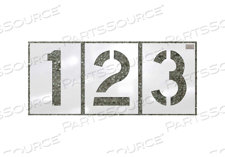 STENCIL NUMBER KIT 12PCS. 10 X 6-2/3 IN. by C.H. Hanson