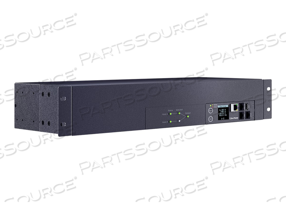 SWITCHED ATS PDU44003, POWER DISTRIBUTION UNIT (RACK-MOUNTABLE), AC 100-120 V, 1-PHASE, ETHERNET, SERIAL, INPUT: 2 X NEMA L5-30P, OUTPUT CON by CyberPower SWITCHED ATS PDU44003, POWER DISTRIBUTION UNIT (RACK-MOUNTABLE), AC 100-120 V, 1-PHASE, ETHERNET, SERIAL, INPUT: 2 X NEMA L5-30P, OUTPUT CON by CyberPower