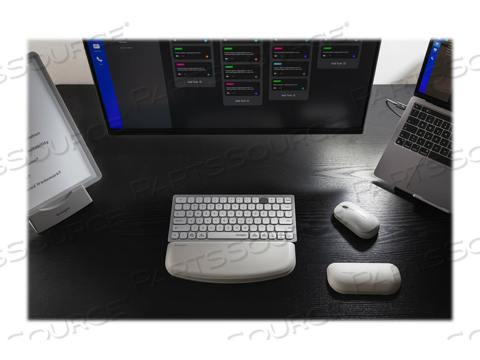 SURETRACK, MOUSE, OPTICAL, 4 BUTTONS, WIRELESS, 2.4 GHZ, BLUETOOTH 3.0, BLUETOOTH 5.0 LE, USB WIRELESS RECEIVER, GRAY by Kensington Computer Products