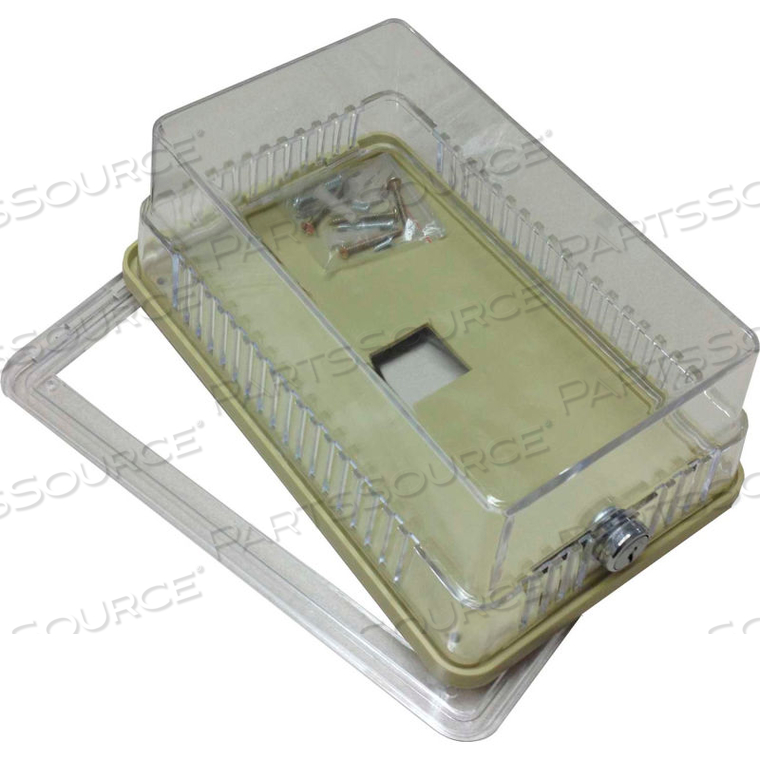 PSG THERMOSTAT GUARD METAL HINGED: 6.25"HX4.75"WX3"D by International Refrigeration Products