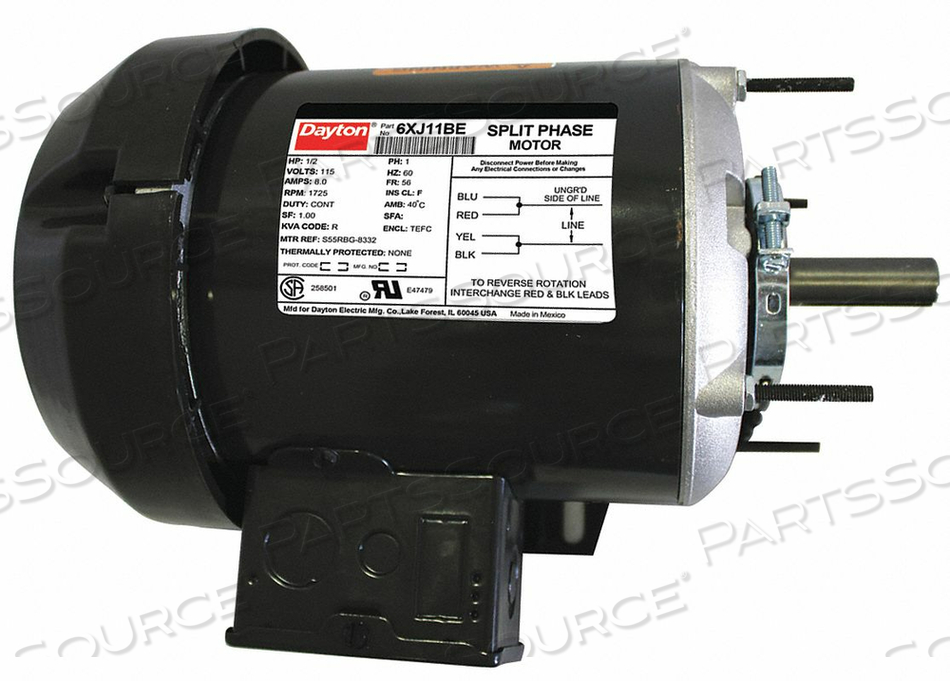 GP MTR SPLIT PH TEFC 1/2 HP 1725 RPM 56 by DAYTON ELECTRIC MANUFACTURING CO GP MTR SPLIT PH TEFC 1/2 HP 1725 RPM 56 by DAYTON ELECTRIC MANUFACTURING CO