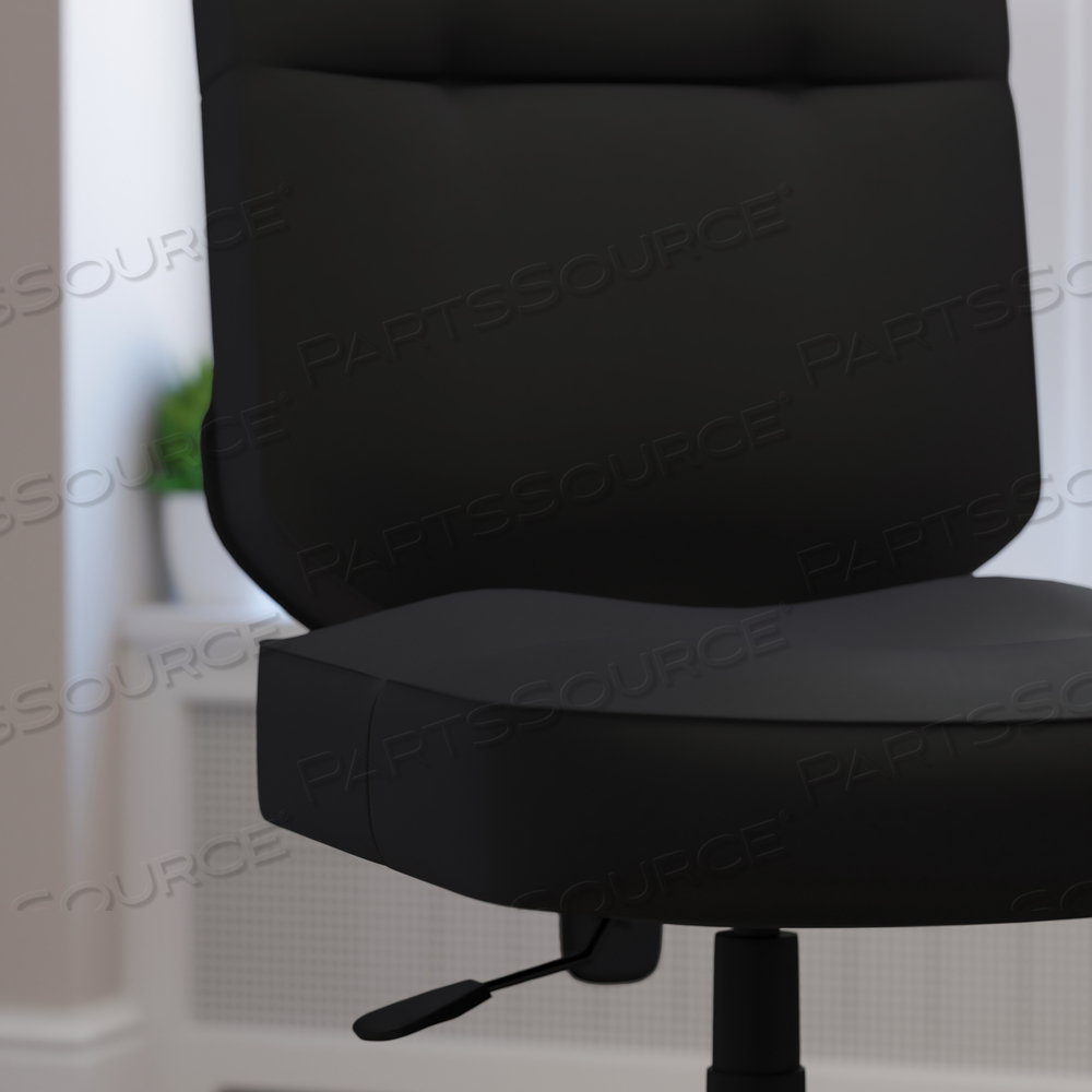 HERCULES SERIES BIG & TALL 400 LB. RATED BLACK LEATHERSOFT EXECUTIVE SWIVEL ERGONOMIC OFFICE CHAIR WITH RECTANGLE BACK by Flash Furniture