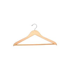 18" FLAT WOOD HANGER FOR MEN'S SUIT, STANDARD HOOK, 100/CASE by Beverly Coat Hangers Co Inc