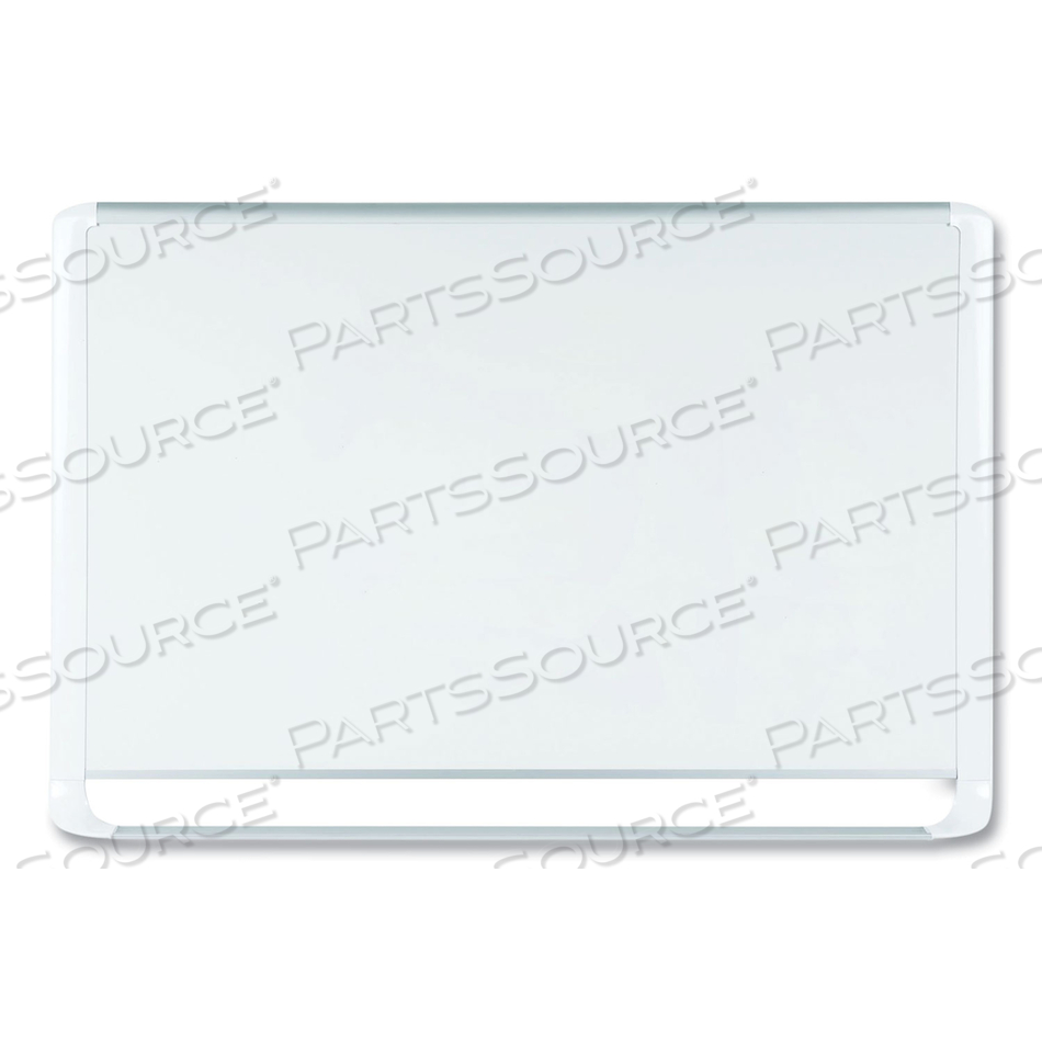 LACQUERED STEEL MAGNETIC DRY ERASE BOARD, 48 X 72, SILVER/WHITE by MasterVision