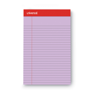 COLORED PERFORATED RULED WRITING PADS, NARROW RULE, 50 ORCHID 5 X 8 SHEETS, DOZEN by Universal