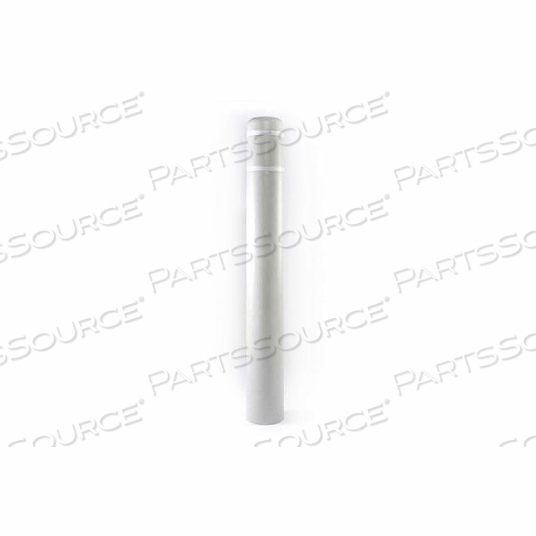 BOLLARD COVER, 7" DIA. X 52"H, GREY W/ WHITE TAPE by Post Guard BOLLARD COVER, 7" DIA. X 52"H, GREY W/ WHITE TAPE by Post Guard