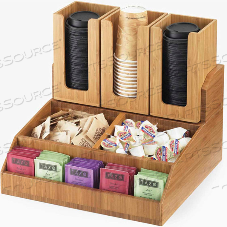 BAMBOO CONDIMENT STATION 15"W X 4-3/4"D X 19-3/4"H by Cal Mil Plastics