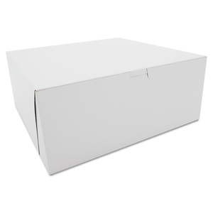 WHITE ONE-PIECE NON-WINDOW BAKERY BOXES, 12 X 12 X 5, WHITE, PAPER, 100/CARTON by SCT