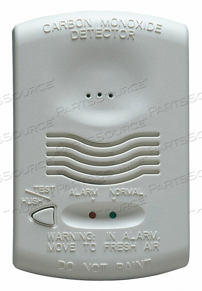 CARBON MONOXIDE DETECTOR, SIGNALING DEVICE, FINISH WHITE, SINGLE GANG BOX MOUNTING, ALARM CURRENT 40MA, PEAK OUTPUT (DBA) 85 DBA, FLASH (CAN by System Sensor
