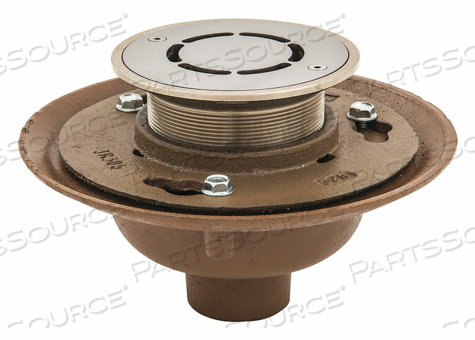 FLOOR DRAIN SILVER/SATIN SLOTTED 6-1/4 H by BestCare LLC