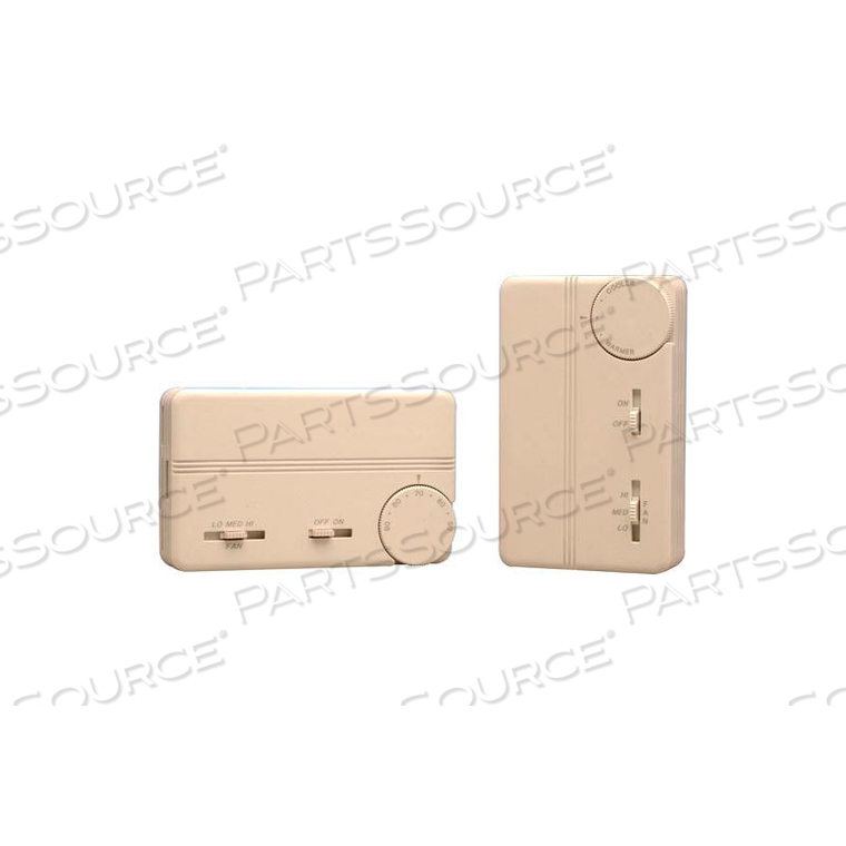 FAN COIL THERMOSTAT WITH ON-OFF SWITCH, 3-SPEED CONTROL AND TERMINAL BLOCK by PECO