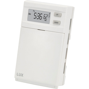 LINE VOLTAGE PROGRAMMABLE THERMOSTAT PSPLV512 - 1 STAGE HEAT, SINGLE OR DOUBLE POLE 120/240 VAC by LUX