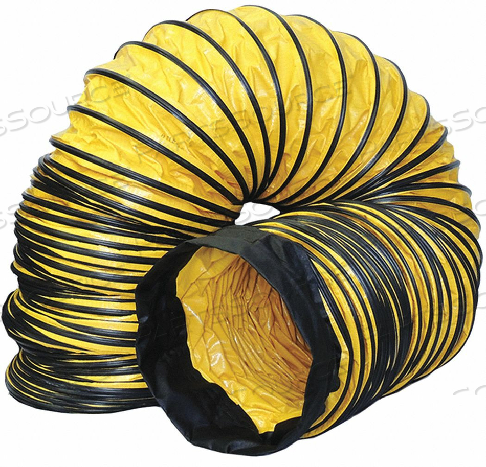 VENTILATION DUCT 8 IN X 25 FT BLK/YLW by Americ