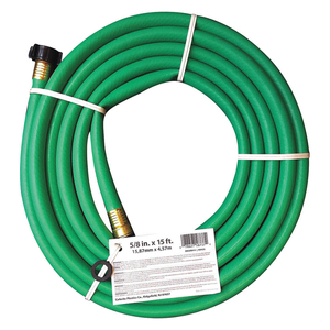 WATER HOSE, PVC, 5/8 IN INSIDE DIA., 15 FT LG, 3/4 IN MGHT X 3/4 IN FGHT, VARIES by Approved Vendor